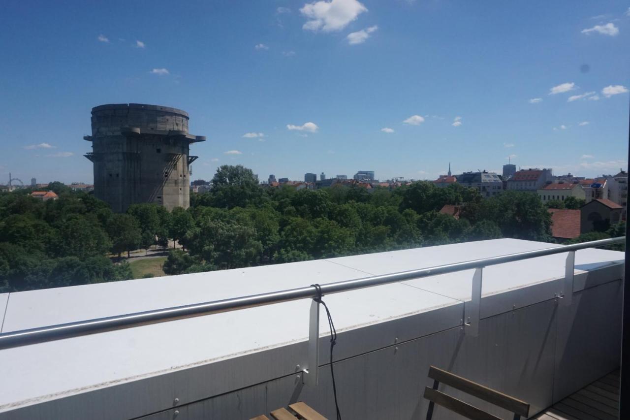 Augartenblick Penthaus 14 - Blick Zum Riesenrad Vienna Luaran gambar
